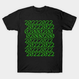 2022 binary code in green T-Shirt